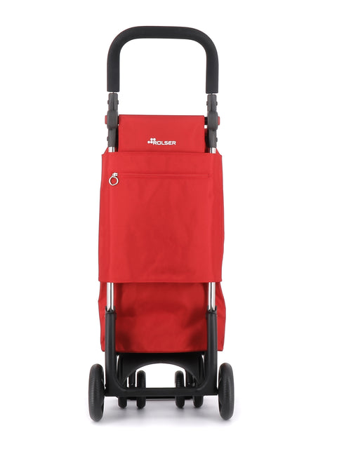 Ostoskärry I-Bag MF punainen 4 renkaalla, 2 kääntyvällä eturenkaalla ja säädettävällä kahvalla - Image 6