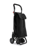 Ostoskärry I-Bag MF musta 4 renkaalla, 2 kääntyvällä eturenkaalla ja säädettävällä kahvalla - Image 2