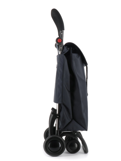 Ostoskärry I-Bag MF siniharmaa 4 renkaalla, 2 kääntyvällä eturenkaalla ja säädettävällä kahvalla - Image 3