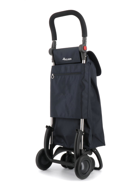 Ostoskärry I-Bag MF siniharmaa 4 renkaalla, 2 kääntyvällä eturenkaalla ja säädettävällä kahvalla - Image 4