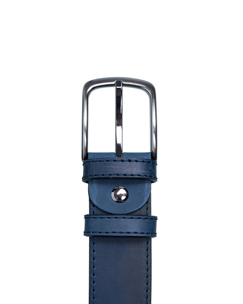 Utua nahkavyö 4cm sininen - Image 2