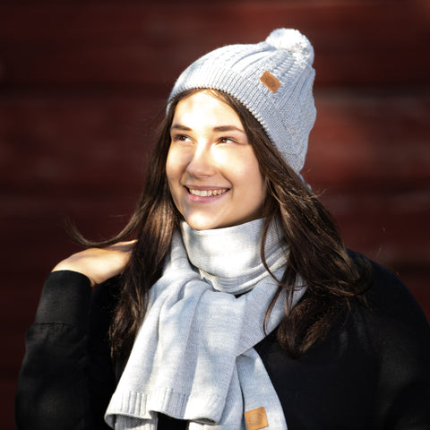 Utua jättihuivi vaaleanharmaa - Image 1