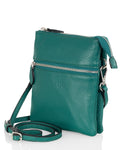 Ajaton nahkainen käsilaukku Utua Pisara vihreä pikkulaukku Sievi shopista