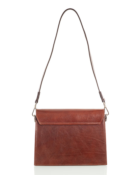 Ajaton nahkainen pikkulaukku Utua Skoga keskiruskea Sievi shopista