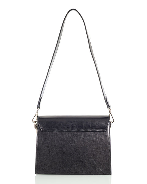 Ajaton nahkainen pikkulaukku Utua Skoga musta Sievi shopista