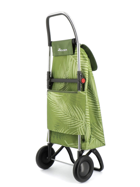 Kevyt ja kätevä ostoskärry erilaisille kantamuksille Rolser I-Max Costa Rica 2L vihreä