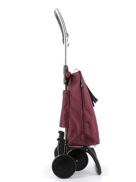 Kokoon taittuva vetokärry Rolser Mini Bag Plus MF 4L luumu varastoituu pieneen tilaan