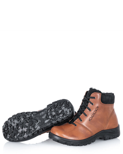 Kotimaiset naisten talvikengät pitävällä kitkapohjalla Sievi Aila XL ruskea