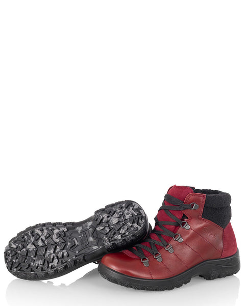 Kotimaiset naisten talvikengät pitävällä kitkapohjalla Sievi Kirsi viininpunainen