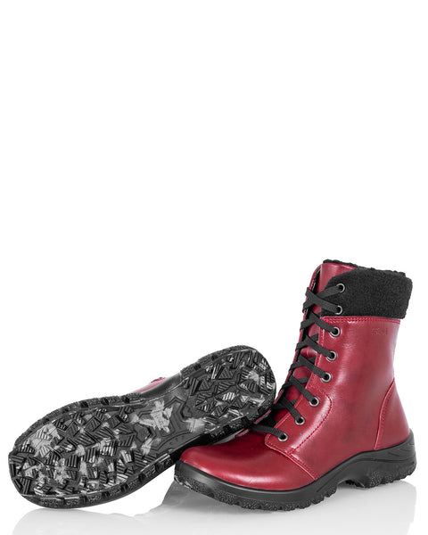 Kotimaiset naisten talvikengät pitävällä kitkapohjalla Sievi Milja viininpunainen