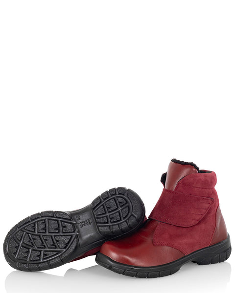 Kotimaiset naisten talvikengät pitävällä kitkapohjalla Sievi Seela XL viininpunainen