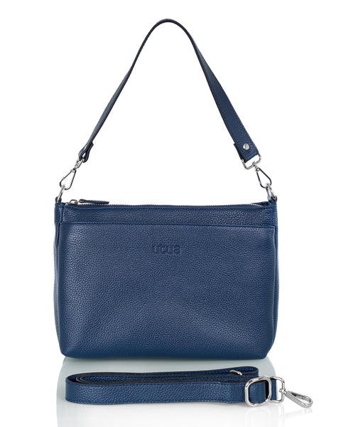 Laadukas ja tyylikäs Utua Kajo Exclusive sininen olkalaukku aitoa nahkaa Sievi shopista