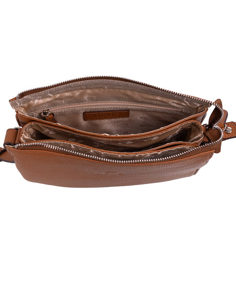 Laadukas ja tyylikäs Utua Kulo Exclusive ruskea olkalaukku aitoa nahkaa Sievi shopista