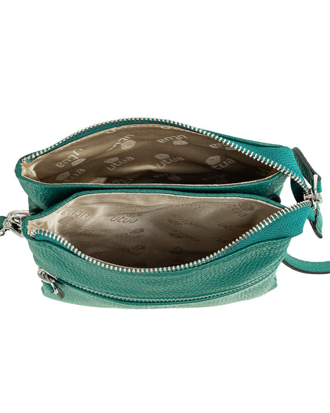 Laadukas ja tyylikäs Utua Pisara vihreä pikkulaukku aitoa nahkaa Sievi shopista