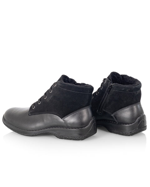 Lämpimät miesten talvinilkkurit Sievi Antero XL musta nauhoilla ja vetoketjulla