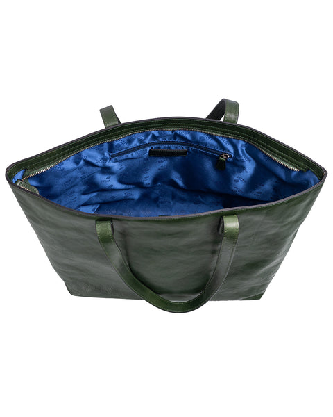 Lund Exclusive vihreä kasviparkittu käsilaukku