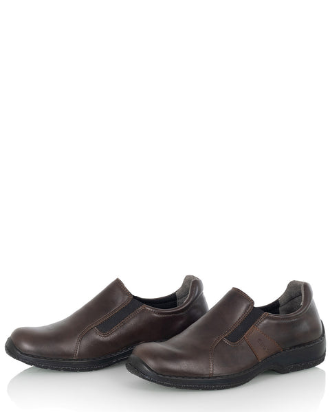 Miesten kävelykenkä tilavalla lestillä Sievi Jorma XL ruskea