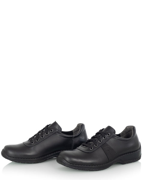 Miesten kävelykenkä tilavalla lestillä Sievi Matti XL musta