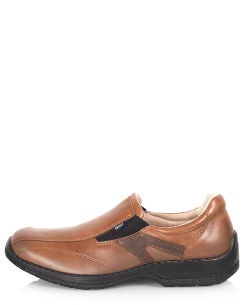 Miesten laadukas kävelykenkä Sievi Jalo vaaleanruskea työhön ja vapaalle