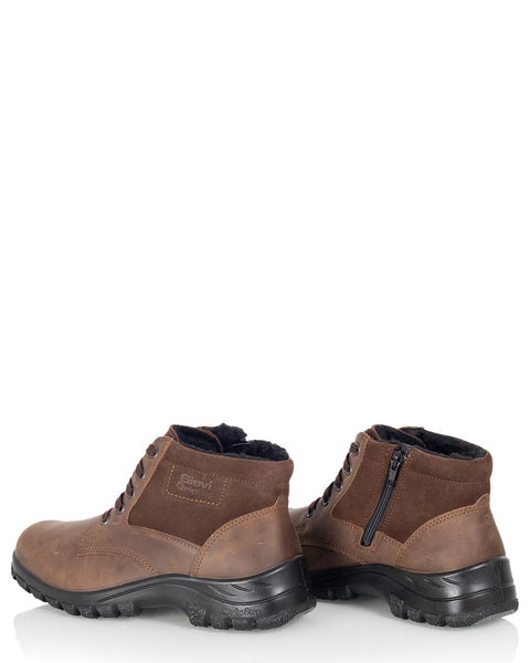 Miesten talvinilkkurit Sievi Joonas XL ruskea nauhoilla ja vetoketjulla