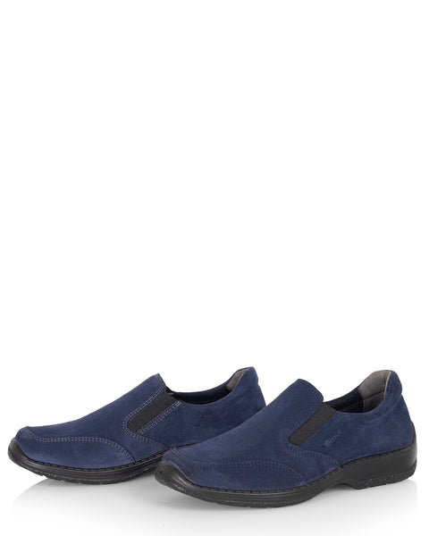 Miesten tyylikäs loafer tilavalla lestillä Sievi Tuomo XL sininen