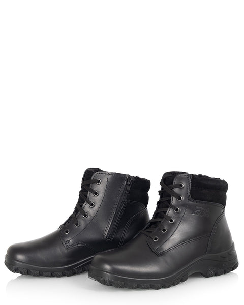 Mustat nahkaiset miesten talvinilkkurit Sievi Atte XL musta