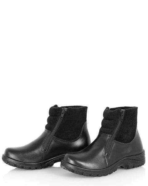 Mustat nahkaiset naisten talvinilkkurit Sievi Niina XL musta