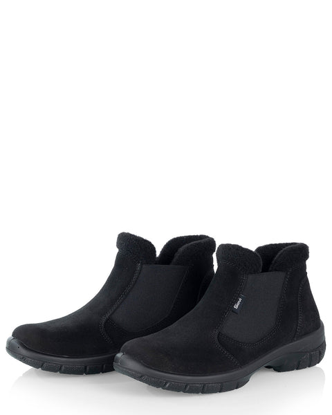 Nahkaiset naisten talvikengät Sievi Minja musta tehty Suomessa