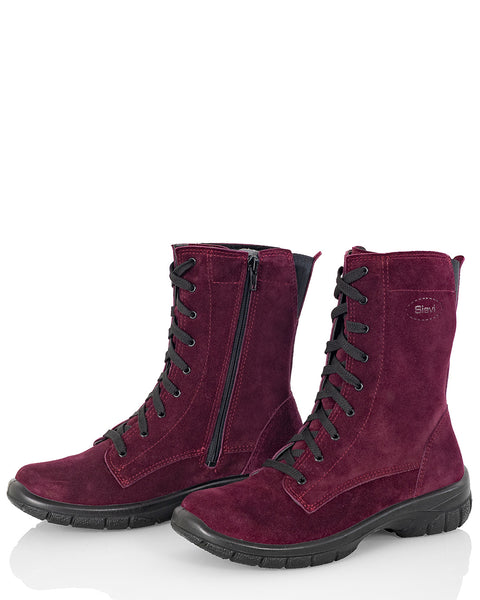 Nahkaiset naisten talvimaiharit Sievi Ellen luumu