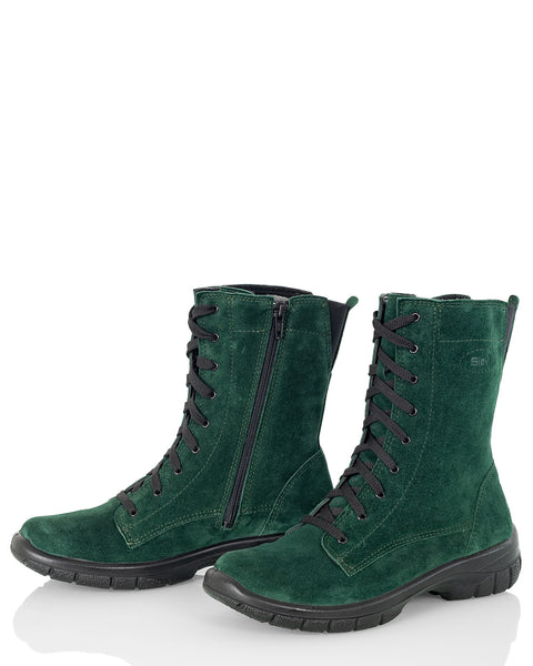 Nahkaiset naisten talvimaiharit Sievi Ellen vihreä