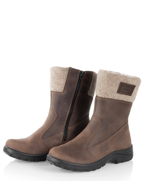 Nahkaiset naisten talvinilkkurit Sievi Katja XL ruskea alessa