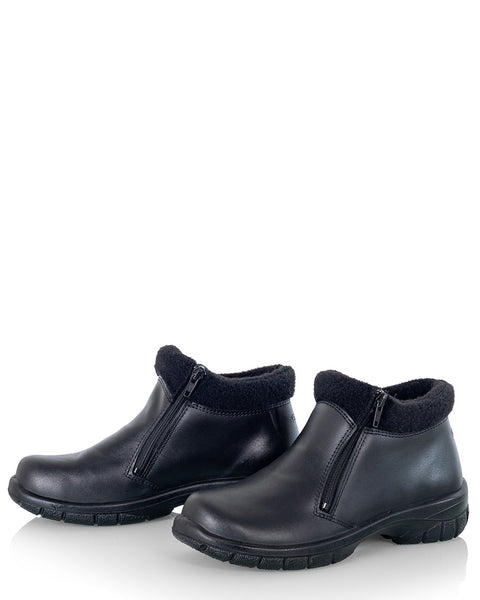 Nahkaiset naisten talvinilkkurit Sievi Taina XL musta