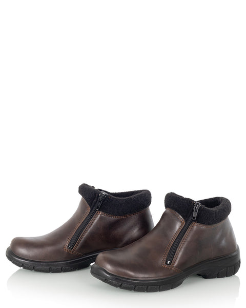 Nahkaiset naisten talvinilkkurit Sievi Taina XL tummanruskea