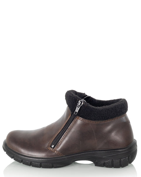 Naisten nilkkurit Sievi Taina XL tummanruskea leveällä lestillä