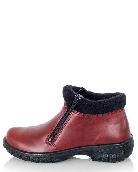 Naisten nilkkurit Sievi Taina XL viininpunainen leveällä lestillä