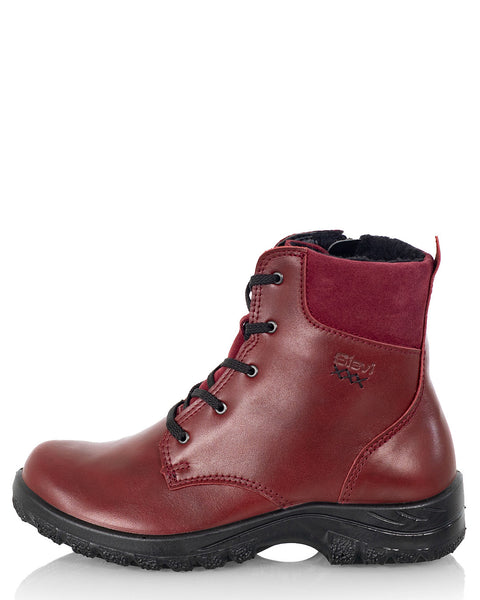 Naisten talvikengat Sievi Aira XL viininpunainen laajalla lestillä