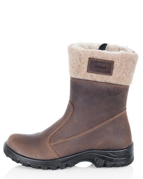 Naisten talvikengät Sievi Katja XL ruskea leveällä lestillä