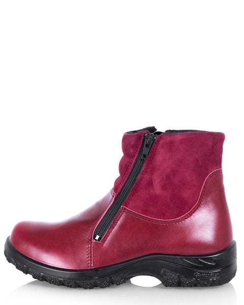 Naisten talvikengät Sievi Niina XL viininpunainen leveällä lestillä