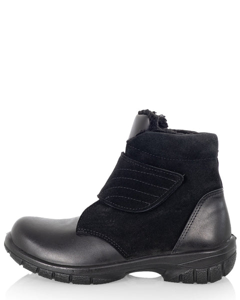 Naisten talvikengät Sievi Seela XL musta leveällä lestillä