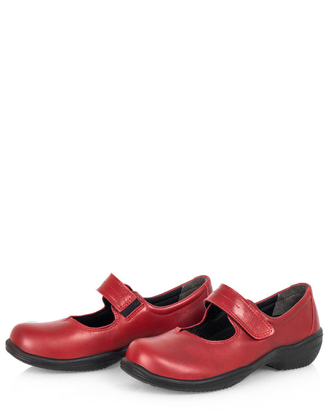 Naisten tyylikäs ballerina tilavalla lestillä Sievi Klaara XL punainen