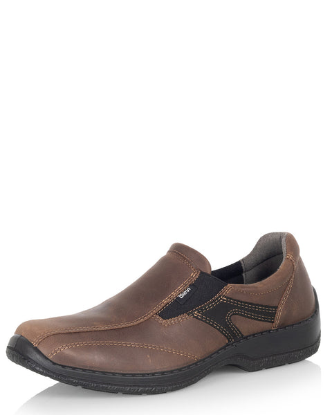 Sievi Jalo ruskea tyylikäs nahkainen miesten loafer