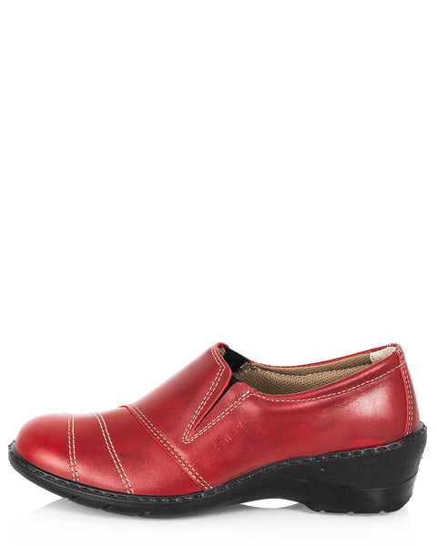 Sievi Julianna punainen naisten kiilakorollinen kävelykenkä