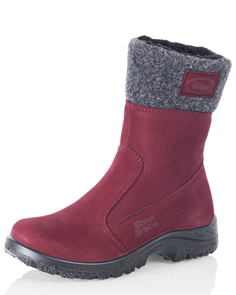 Sievi Katja XL viininpunainen naisten talvikengät villavuorella