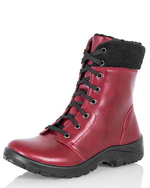 Sievi Milja viininpunainen naisten talvikengät lämpimällä vuorella