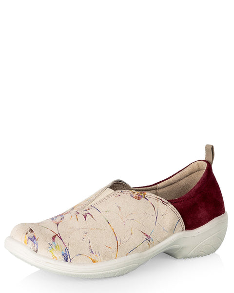 Sievi Pieta beige tyylikäs nahkainen naisten loafer