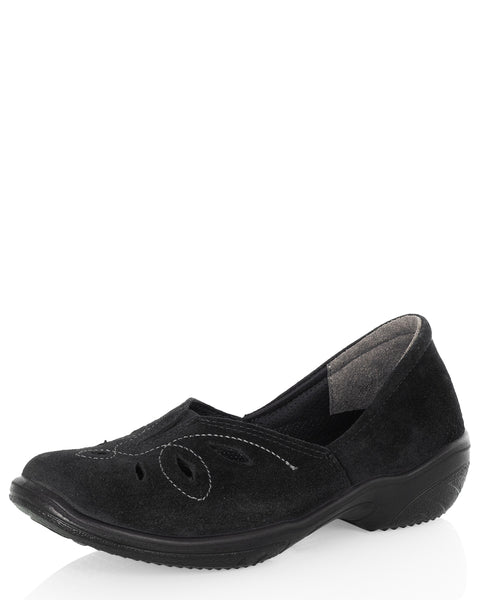 Sievi Pioni musta tyylikäs naisten nahkainen kesäkenkä