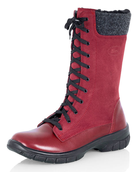 Sievi Vilja viininpunainen naisten talvikengät lämpimällä vuorella