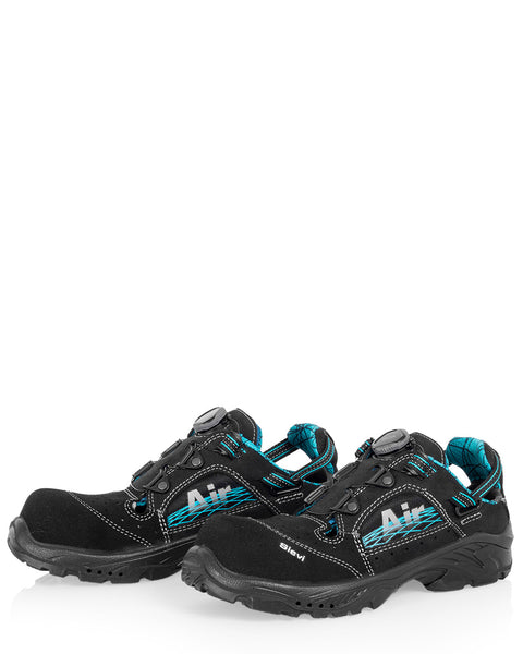 Turvakengät leveällä lestillä SieviAir Roller S1