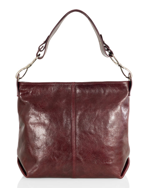 Utua Roskilde Exclusive viininpunainen kasviparkittu olkalaukku Sievishopista