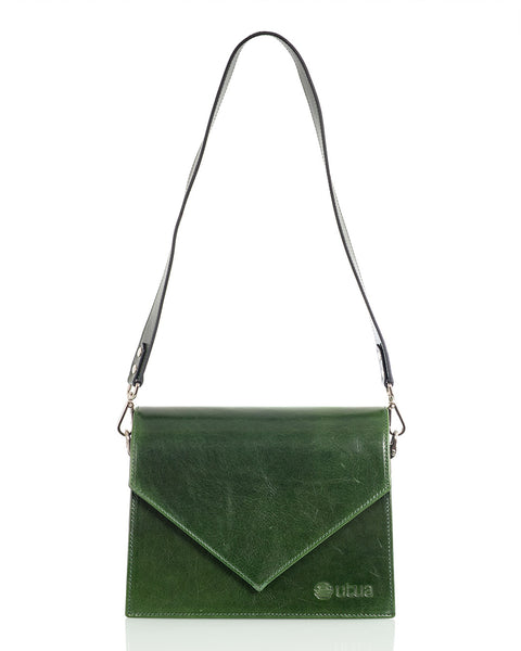 Utua Skoga vihreä kasviparkittu pikkulaukku Sievi shopista